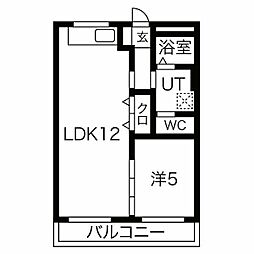 第一螺貝ビル 1LDKの間取図画像