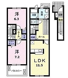 マタンブリエ3 2LDKの間取図画像
