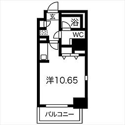 サンステージ金山 ワンルームの間取図画像