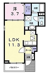ピノカーサ 1LDKの間取図画像