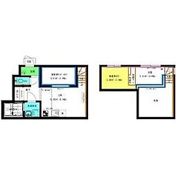 RadIAnce桜本町(レイディエンス桜本町) ワンルームの間取図画像