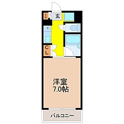 シーズンコート塩釜駅前 1Kの間取図画像