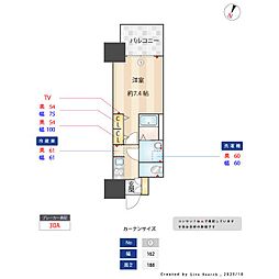 S-RESIDENCE堀田 1Kの間取図画像