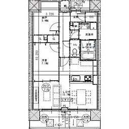 さくらHillsRokubanPlatinumResidence 2LDKの間取図画像