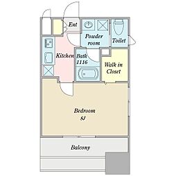 SDCourtKanayama 1Kの間取図画像