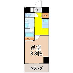 NEWCITYAPARTMENTS円上町 1Kの間取図画像