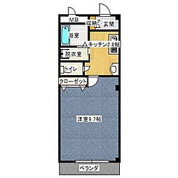 アヴァンセ 1Kの間取図画像