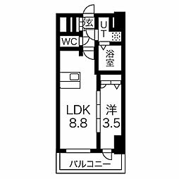 ファステート東別院シュプール 1LDKの間取図画像