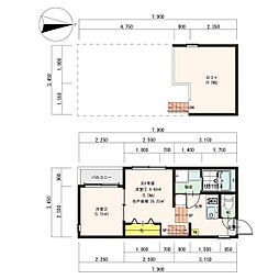 Laluce桜本町 2SKの間取図画像