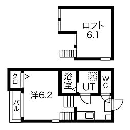 エクセラン白鳥 1SKの間取図画像