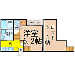 桜ステージ 1SKの間取図画像