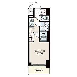 S-RESIDENCE熱田2 1Kの間取図画像