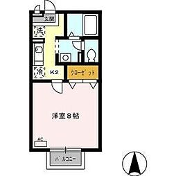 ポレール・K 1Kの間取図画像