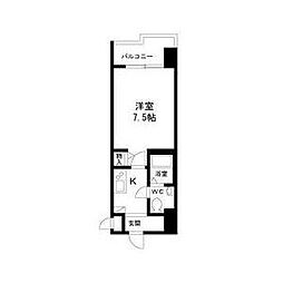 エコロジー鶴舞レジデンス 1Kの間取図画像
