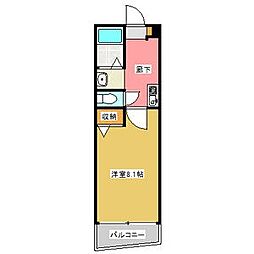 パークステイ八事 1Kの間取図画像
