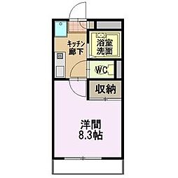 ファースト36 1Kの間取図画像