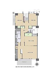 ロイヤルステージ北野 3LDKの間取図画像