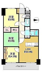 間取図画像 3DK