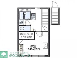 レオパレスyou 1Kの間取図画像