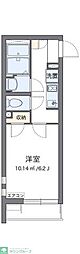 クレイノグランディールD 1Kの間取図画像