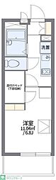 レオパレスなかむら 1Kの間取図画像