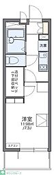 レオパレス柳 1Kの間取図画像