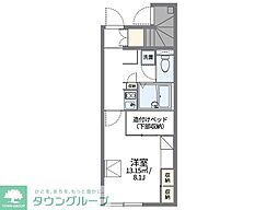 レオパレス和 1Kの間取図画像