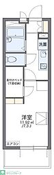 レオパレスかこまち 1Kの間取図画像