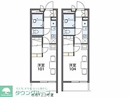レオパレスセントラルアイ 1Kの間取図画像