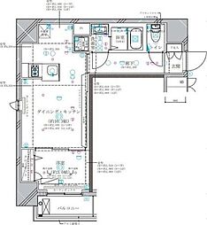 ディアレイシャス東別院2 1LDKの間取図画像