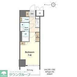 名古屋市東区泉2丁目マンション 1Kの間取図画像