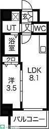 SOLメイクス新栄 1LDKの間取図画像