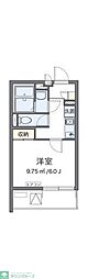 クレイノユカ3 1Kの間取図画像