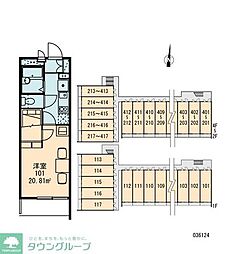 レオパレス菊井 1Kの間取図画像