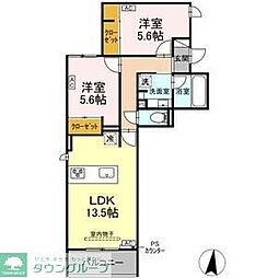名古屋市昭和区広路本町6丁目マンション 2LDKの間取図画像