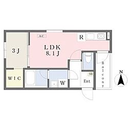 MOVE中村公園SOUTH 1LDKの間取図画像