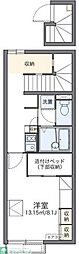 レオパレスエランの森 1Kの間取図画像