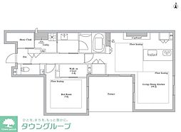 Luxe白壁 1LDKの間取図画像