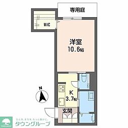 菫の杜 本山 1Kの間取図画像