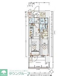 エステムコート名古屋セントリア 1DKの間取図画像