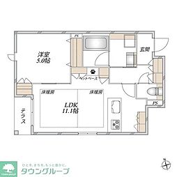セリール荒畑 1LDKの間取図画像