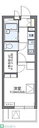 レオパレス八筋町 1Kの間取図画像