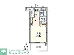 CRESTNAGAOSA 1Kの間取図画像