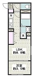 LUORE名古屋駅NORTH 1LDKの間取図画像