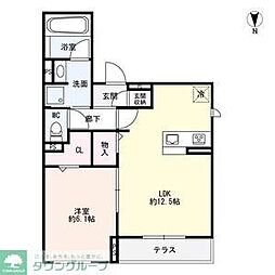 ルミナーレ桜山 1LDKの間取図画像