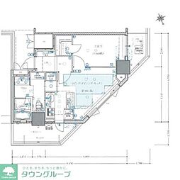 グランスイート千種タワー 1LDKの間取図画像