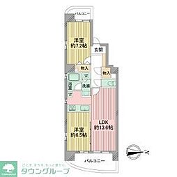 さくらヒルズフジミ 2LDKの間取図画像