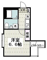 JR横須賀線 保土ケ谷駅 徒歩13分の賃貸アパート 1階1Kの間取り