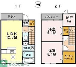 キャトル・セゾン 1階2SLDKの間取り
