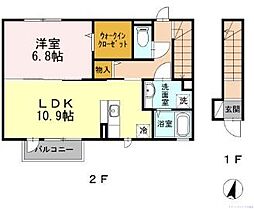 ノア・アン 1LDKの間取図画像